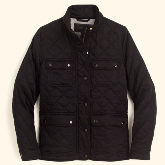 J. Crew Jackets & Blazers - J. Crew quilted downtown field jacket JCrew Black Small